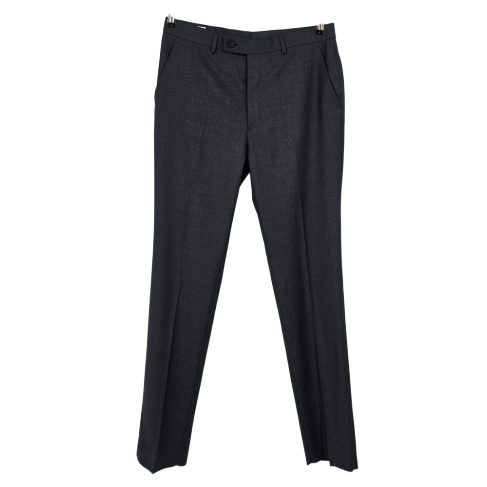 NWT Calvin Klein Dark Grey Slim Fit Premium Wool Blend Morgan Suit Pant Size 46R